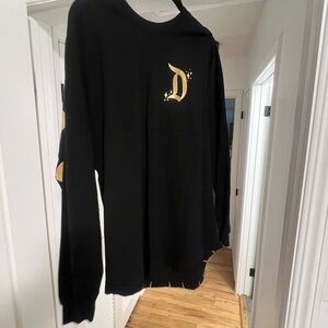 Disney Black and Gold Crewneck Sweater with Logo